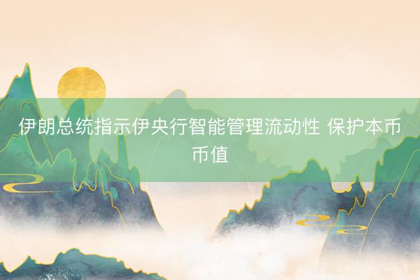伊朗总统指示伊央行智能管理流动性 保护本币币值