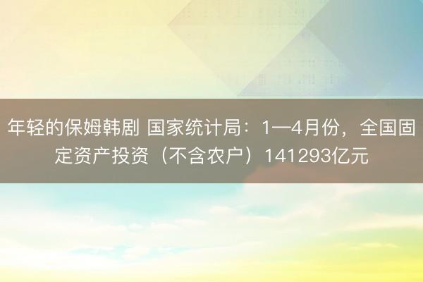 年轻的保姆韩剧 国家统计局：1—4月份，全国固定资产投资（不含农户）141293亿元