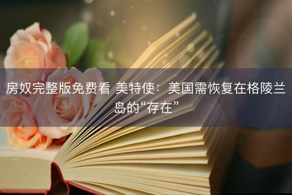 房奴完整版免费看 美特使：美国需恢复在格陵兰岛的“存在”