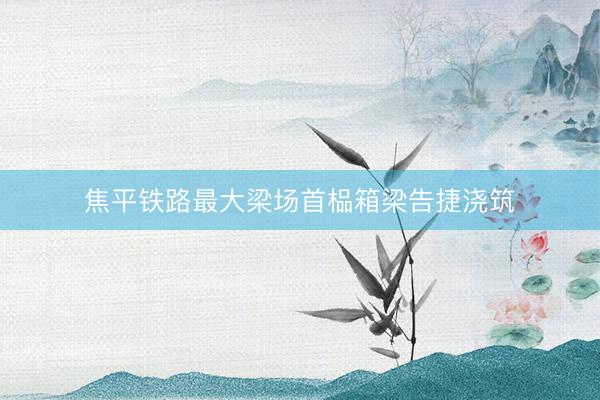 焦平铁路最大梁场首榀箱梁告捷浇筑