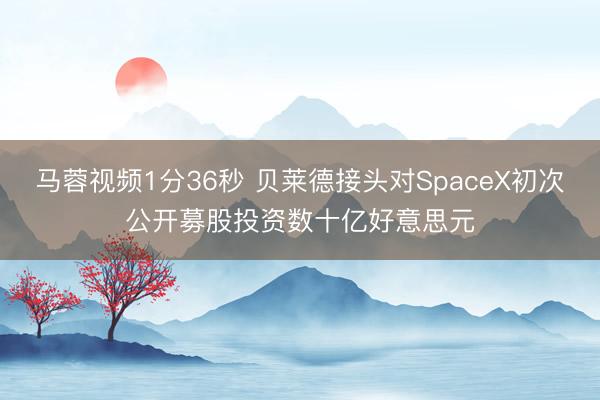 马蓉视频1分36秒 贝莱德接头对SpaceX初次公开募股投资数十亿好意思元