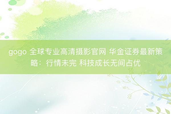 gogo 全球专业高清摄影官网 华金证券最新策略：行情未完 科技成长无间占优